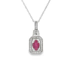 .72ct Ruby Diamond Fashion Pendants 14KT White Gold