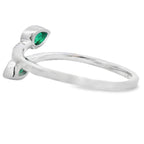 Natural .48ct Emerald Diamond Ring 14KT White Gold