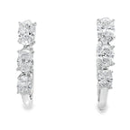 1.50ct Lab Grown Diamond Hoop Earrings 14KT White Gold