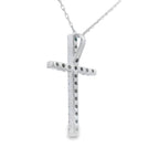 .24ct Diamond Cross Religious Pendant 14KT White Gold