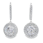 8.33ct Moissanite Dangle Earrings Sterling Silver