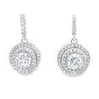 Cubic Zirconia Earrings Sterling Silver