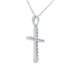 .11ct Diamond Cross Religious Pendant 14KT White Gold