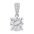 2.00ct Moissanite Pendant Sterling Silver