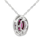 .52ct Garnet Diamond Fashion Pendants 10KT White Gold