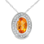 .51ct Citrine Diamond Fashion Pendants 10KT White Gold