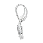 .81ct Quartz Diamond Dangle Earrings 10KT White Gold
