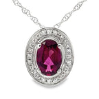 .52ct Garnet Diamond Fashion Pendants 10KT White Gold