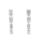 Lab Grown Diamond Dangle Earrings 14KT White Gold