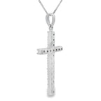 .25ct Diamond Cross Religious Pendant 14KT White Gold