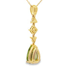 Peridot Diamond Fashion Pendants 10KT Yellow Gold