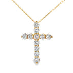 .56ct Diamond Cross Religious Pendant 14KT Yellow Gold