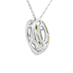 .52ct Peridot Diamond Fashion Pendants 10KT White Gold