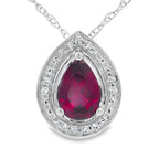 .52ct Garnet Diamond Fashion Pendants 10KT White Gold