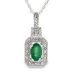.57ct Emerald Diamond Fashion Pendants 10KT White Gold