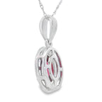 .58ct Garnet Diamond Fashion Pendants 10KT White Gold