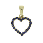 .37ct Sapphire Heart Love Pendant 10KT Yellow Gold