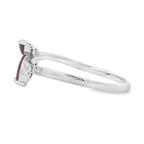 .35ct Ruby Diamond Ring 14KT White Gold