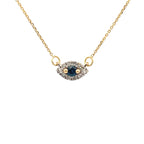 Sapphire Diamond Fashion Pendants 14KT Yellow Gold