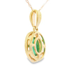 .46ct Emerald Diamond Fashion Pendants 10KT Yellow Gold