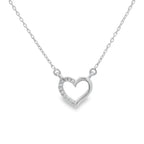 .03ct Diamond Heart Love Pendant 14KT White Gold