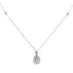 Genuine .32ct Diamond Fashion Pendants 14KT White Gold