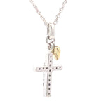.15ct Diamond Cross Religious Pendant Sterling Silver