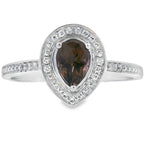 .46ct Quartz Diamond Ring 10KT White Gold