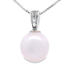 .01ct Pearl Diamond Fashion Pendants 10KT White Gold