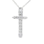 Genuine .65ct Cross Religious Pendant Sterling Silver