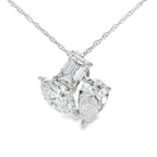 Lab Grown Diamond Fashion Pendants 14KT White Gold