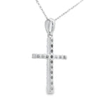 .25ct Diamond Cross Religious Pendant 14KT White Gold