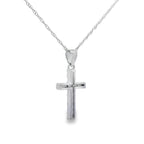 .11ct Diamond Cross Religious Pendant 14KT White Gold