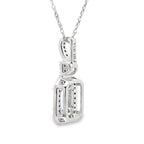Aquamarine Diamond Fashion Pendants 10KT White Gold