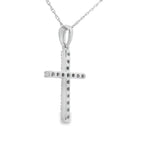 .19ct Diamond Cross Religious Pendant 14KT White Gold