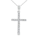 .30ct Diamond Cross Religious Pendant 14KT White Gold