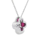 .77ct Ruby Diamond Fashion Pendants 14KT White Gold