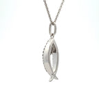 .17ct Cross Religious Pendant Sterling Silver 10KT Gold