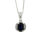 .63ct Sapphire Diamond Fashion Pendants 14KT White Gold