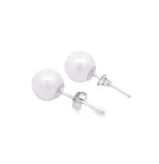 Natural FW Pearl Stud Earrings 10KT White Gold