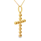 .31ct Diamond Cross Religious Pendant 14KT Yellow Gold
