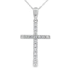 .45ct Diamond Cross Religious Pendant 14KT White Gold