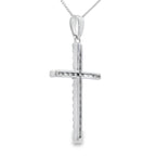 .21ct Diamond Cross Religious Pendant 14KT White Gold