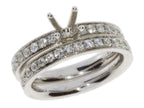 Diamond Semi Mount Engagement Ring 14KT White Gold