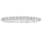 Natural .25ct Diamond Wedding Band Ring 14KT White Gold