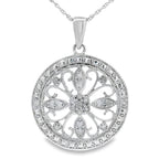Natural .25ct Diamond Fashion Pendants Sterling Silver