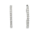 1.53ct Diamond Hoop Earrings 10KT White Gold