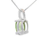 1.34ct Peridot Diamond Fashion Pendants 10KT White Gold