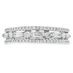 .50ct Diamond Fashion band rings 14KT White Gold