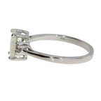 Genuine .02ct Opal Diamond Ring 10KT White Gold